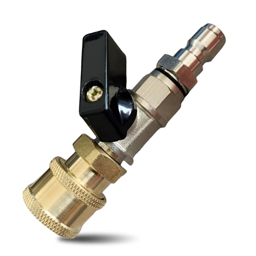 Druckluft Absperrhahn, 1/4 Zoll Druckluft Schnellwechselkupplung mit Schnellkupplung Druckluftkupplung Kugelhahn 1/4 Zoll Messing Luftfüllventil für Druckluftsysteme Druckluft Absperrhahn, 1/4 Zoll Druckluft Schnellwechselkupplung mit Schnellkupplung Druckluftkupplung Kugelhahn 1/4 Zoll Messing Luftfüllventil für Druckluftsysteme von PTHDEW