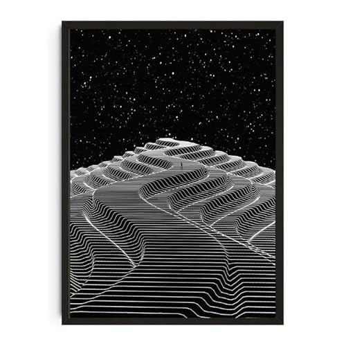 PTHEN Wandkunst Leinwanddrucke Geometrische Abstrakte Kunstdruck Fantasie Wissenschaft Sonnenuntergang Mond Moderne Einfachheit Leinwand Malerei Wand Kunst Bild Für Wohnzimmer Dekor(S,40x60cm) von PTHEN