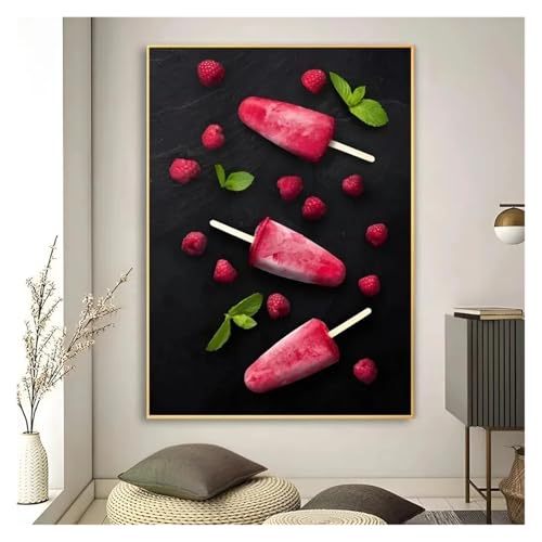 PTHEN Wandkunst Leinwanddrucke Kunst High Definition Druck Lebensmittel Küche Tafel Bild Leinwand Malerei Kunst Wandbild Dekoration Spiel Zimmer Dekoration(C,50x70cm) von PTHEN