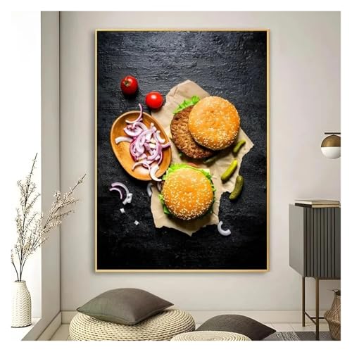 PTHEN Wandkunst Leinwanddrucke Kunst High Definition Druck Lebensmittel Küche Tafel Bild Leinwand Malerei Kunst Wandbild Dekoration Spiel Zimmer Dekoration(D,40x60cm) von PTHEN