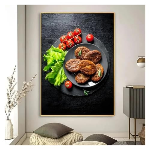 PTHEN Wandkunst Leinwanddrucke Kunst High Definition Druck Lebensmittel Küche Tafel Bild Leinwand Malerei Kunst Wandbild Dekoration Spiel Zimmer Dekoration(G,40X50cm) von PTHEN