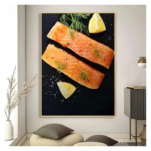 PTHEN Wandkunst Leinwanddrucke Kunst High Definition Druck Lebensmittel Küche Tafel Bild Leinwand Malerei Kunst Wandbild Dekoration Spiel Zimmer Dekoration(M,50x70cm) von PTHEN