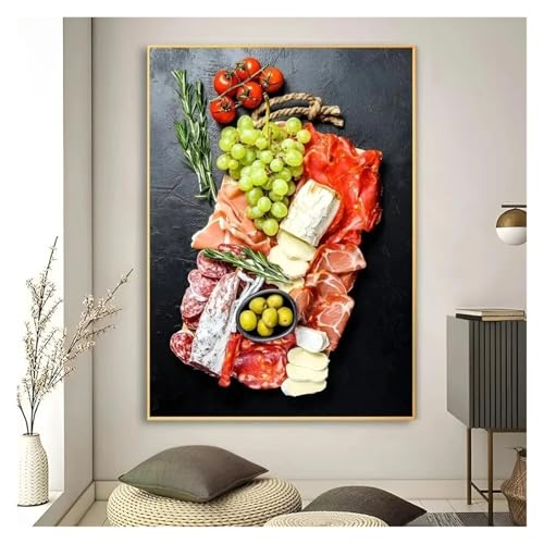PTHEN Wandkunst Leinwanddrucke Kunst High Definition Druck Lebensmittel Küche Tafel Bild Leinwand Malerei Kunst Wandbild Dekoration Spiel Zimmer Dekoration(M,50x70cm) von PTHEN