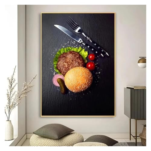 PTHEN Wandkunst Leinwanddrucke Kunst High Definition Druck Lebensmittel Küche Tafel Bild Leinwand Malerei Kunst Wandbild Dekoration Spiel Zimmer Dekoration(X,40x60cm) von PTHEN