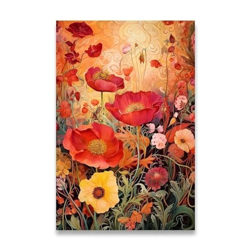 PTHEN Wandkunst Leinwanddrucke Leinwandposter Für Die Wanddekoration, Sonnenblumen-Dekoration, Bilder, Zimmerwanddekoration, Leinwandmalerei, Heimdekoration, Lotuspflanze(H,30x40cm) von PTHEN