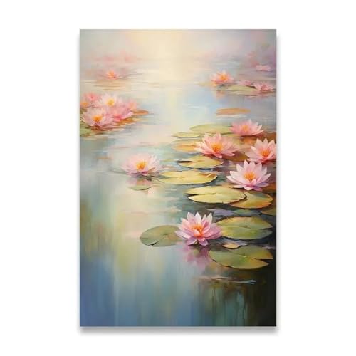 PTHEN Wandkunst Leinwanddrucke Leinwandposter Für Die Wanddekoration, Sonnenblumen-Dekoration, Bilder, Zimmerwanddekoration, Leinwandmalerei, Heimdekoration, Lotuspflanze(X,30x40cm) von PTHEN