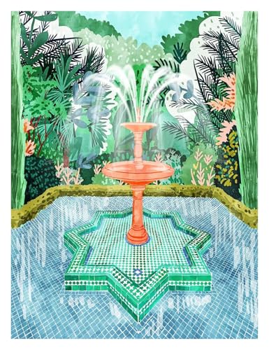 Wandkunst Leinwanddrucke Abstrakte Marokkanische Tropische Dschungel Bauen Wandkunst Leinwand Malerei Poster Keine Rahmen Drucke Wandbilder Für Wohnkultur(I,40x60cm) von PTHEN