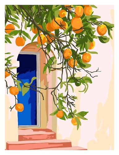 Wandkunst Leinwanddrucke Abstrakte Marokkanische Tropische Dschungel Bauen Wandkunst Leinwand Malerei Poster Keine Rahmen Drucke Wandbilder Für Wohnkultur(K,40x60cm) von PTHEN