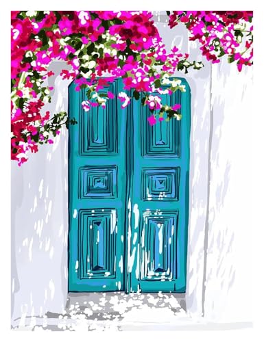 Wandkunst Leinwanddrucke Abstrakte Marokkanische Tropische Dschungel Bauen Wandkunst Leinwand Malerei Poster Keine Rahmen Drucke Wandbilder Für Wohnkultur(O,40x60cm) von PTHEN