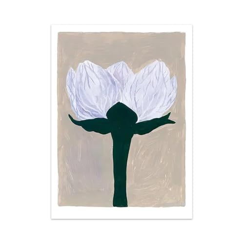 Wandkunst Leinwanddrucke Abstrakte Nordische Poster Ohne Rahmen Little Swan Blume Bäume Frau Wandkunst Leinwand Malerei Für Heimtextilien(B,20x30cm) von PTHEN