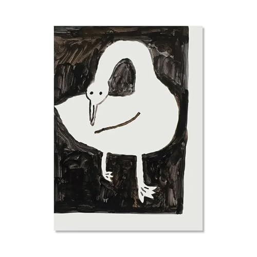 Wandkunst Leinwanddrucke Abstrakte Nordische Poster Ohne Rahmen Little Swan Blume Bäume Frau Wandkunst Leinwand Malerei Für Heimtextilien(E,20x30cm) von PTHEN