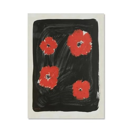 Wandkunst Leinwanddrucke Abstrakte Nordische Poster Ohne Rahmen Little Swan Blume Bäume Frau Wandkunst Leinwand Malerei Für Heimtextilien(G,20x30cm) von PTHEN