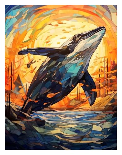 Wandkunst Leinwanddrucke Bunte Ozean Wild Life Poster Leinwand Malerei Kein Rahmen Abstrakte Tier Wand Kunst Bild Home Decor(G,20x30cm) von PTHEN