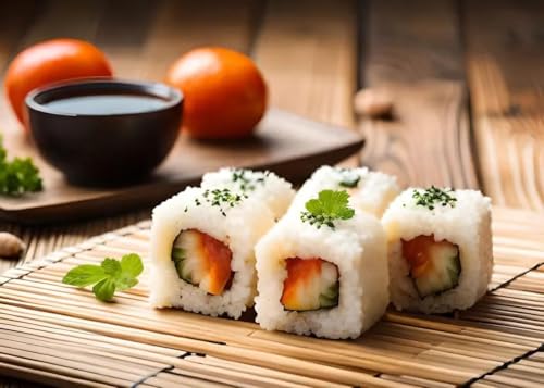 Wandkunst Leinwanddrucke Essen Und Küche Sushi Kaffee Poster Moderne Kunst Leinwand Malerei Kein Rahmen Wand Druck Bild Home Decor(B,50x70cm) von PTHEN