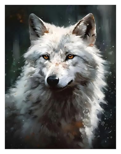 Wandkunst-Leinwanddrucke Holzkohle Und Bunte Ölfarbe Tier Porträts Poster Drucke Leinwand Malerei Wand Kunst Bilder Hause(M,40x60cm) von PTHEN