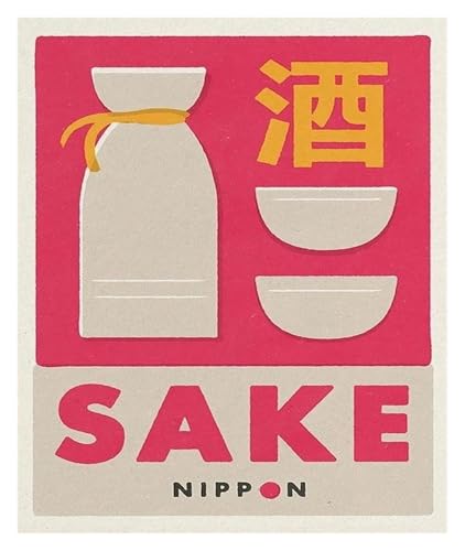 Wandkunst Leinwanddrucke Japanische Kunst Ramen Sake Sumo Bonsai Matchbox Label Poster Leinwand Malerei Abstrakte Wand Bild Für Wohnzimmer Dekoration(M,30x40cm) von PTHEN