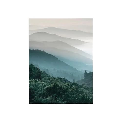 Wandkunst-Leinwanddrucke Leinwand Malerei Nordic Natur Landschaft Poster Wand Kunst Blume Zitat Landschaft Drucken Home Decor Bild(EIN,﻿60X80cm) von PTHEN