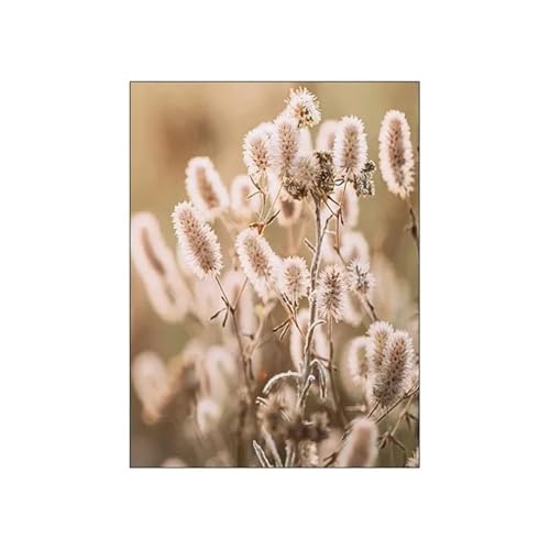 Wandkunst Leinwanddrucke Modernes Bild Für Zimmer Nordic Herbst Sonnenschein Reed Baumwolle Baum Landschaft Poster Leinwand Malerei Und Drucke Wand Kunst Wohnkultur(C,50x70cm) von PTHEN