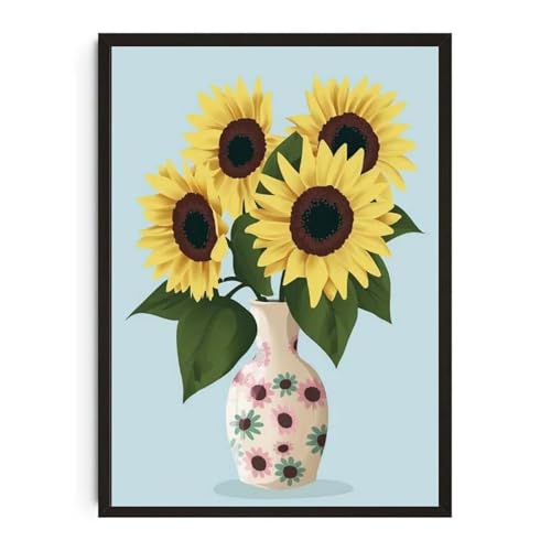 Wandkunst Leinwanddrucke Pflanzentopf Aquarell Poster Familie Garten Zimmerpflanze Botanische Leinwand Druck Wand Kunst Bild Für Wohnzimmer Wohnkultur(A1,20x30cm) von PTHEN