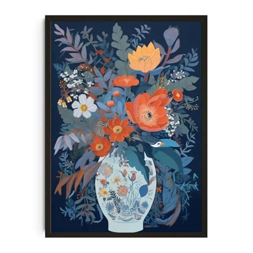 Wandkunst Leinwanddrucke Pflanzentopf Aquarell Poster Familie Garten Zimmerpflanze Botanische Leinwand Druck Wand Kunst Bild Für Wohnzimmer Wohnkultur(B1,20x30cm) von PTHEN