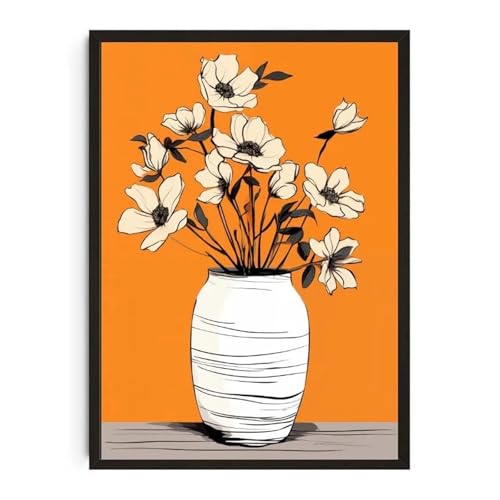 Wandkunst Leinwanddrucke Pflanzentopf Aquarell Poster Familie Garten Zimmerpflanze Botanische Leinwand Druck Wand Kunst Bild Für Wohnzimmer Wohnkultur(EIN,40x60cm) von PTHEN