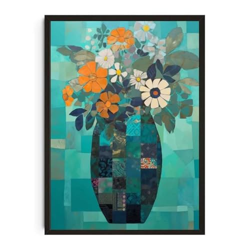 Wandkunst Leinwanddrucke Pflanzentopf Aquarell Poster Familie Garten Zimmerpflanze Botanische Leinwand Druck Wand Kunst Bild Für Wohnzimmer Wohnkultur(I,40x60cm) von PTHEN