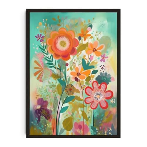 Wandkunst Leinwanddrucke Pflanzentopf Aquarell Poster Familie Garten Zimmerpflanze Botanische Leinwand Druck Wand Kunst Bild Für Wohnzimmer Wohnkultur(M,30x40cm) von PTHEN