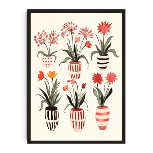 Wandkunst Leinwanddrucke Pflanzentopf Aquarell Poster Familie Garten Zimmerpflanze Botanische Leinwand Druck Wand Kunst Bild Für Wohnzimmer Wohnkultur(U,20x30cm) von PTHEN