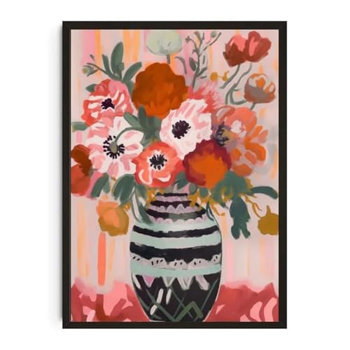 Wandkunst Leinwanddrucke Pflanzentopf Aquarell Poster Familie Garten Zimmerpflanze Botanische Leinwand Druck Wand Kunst Bild Für Wohnzimmer Wohnkultur(Z,50x70cm) von PTHEN