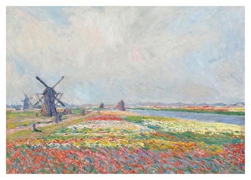 Wandkunst-Leinwanddrucke Seerosen/Frau Mit Sonnenschirm/Etretat Strand Poster Claude Monet Leinwand Gemälde Impressionist(H,40x50cm) von PTHEN
