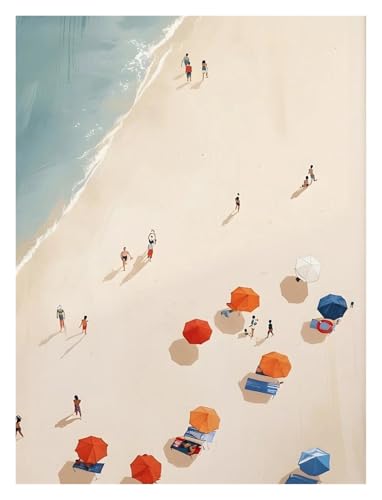 Wandkunst Leinwanddrucke Sommer Mädchen Schwimmen Pool Party Strand Meer Ozean Boot Poster Und Drucke Nordic Leinwand Malerei Wand Kunst Bild Für Wohnzimmer Decor(C,20x30cm) von PTHEN