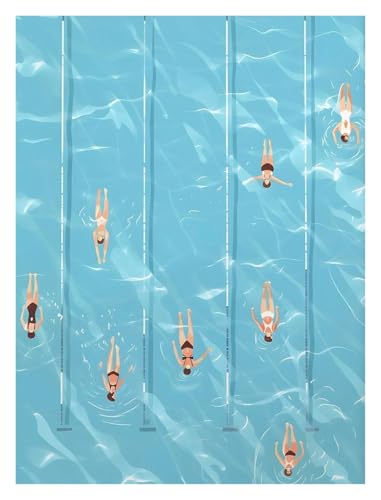 Wandkunst Leinwanddrucke Sommer Mädchen Schwimmen Pool Party Strand Meer Ozean Boot Poster Und Drucke Nordic Leinwand Malerei Wand Kunst Bild Für Wohnzimmer Decor(G,20x30cm) von PTHEN