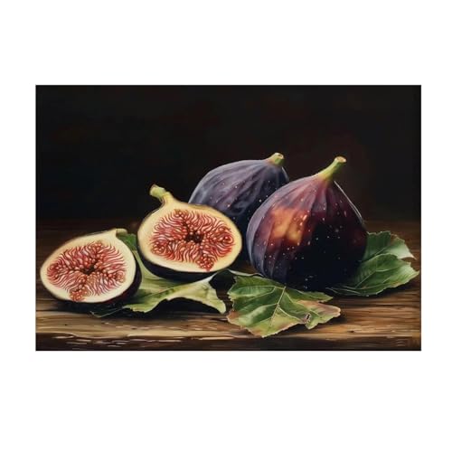 Wandkunst-Leinwanddrucke Vintage Wand Kunst Italien Olivenbaum Birne Feige Orange Zitrone Obst Leinwand Malerei Poster Drucke Home Zimmer Dekor(F,30x40cm) von PTHEN