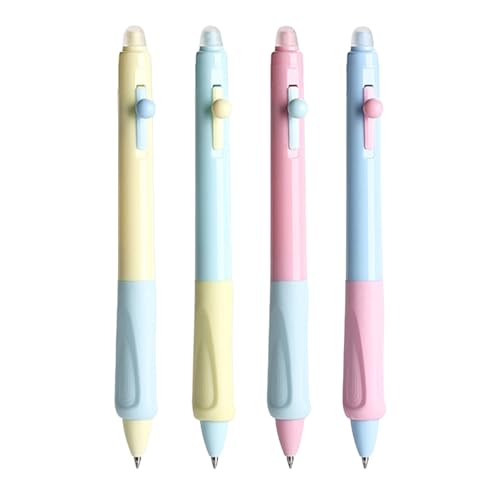 4 Stück 0,5 mm einziehbarer Gelschreiber, neutraler Stift, kreativ, löschbarer Stift, Schreibstift, Büro, Schulbedarf von PTILSERY