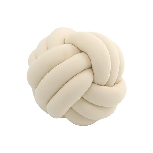 Knotenkissen, Geknotetes Kissen, Knot Kopfkissen, Zierkissen Knoten, Plüsch Kissen Weiche, Knoten Ball Kissen,A3,27cm von PTKG