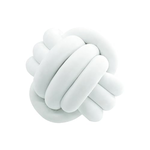 PTKG Plüsch-Knoten-Ball-Kissen – Runde geknotete Ball-Wurf-Kissen Lamm-Samt-Sofa-Kissen für Schlafzimmer-Wohnzimmer-Dekor,A11,35cm von PTKG