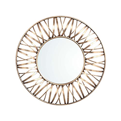 PTMD ERESA Round Mirror - 60 x 4,5 x 60 cm - Eisen - Gold von PTMD collection
