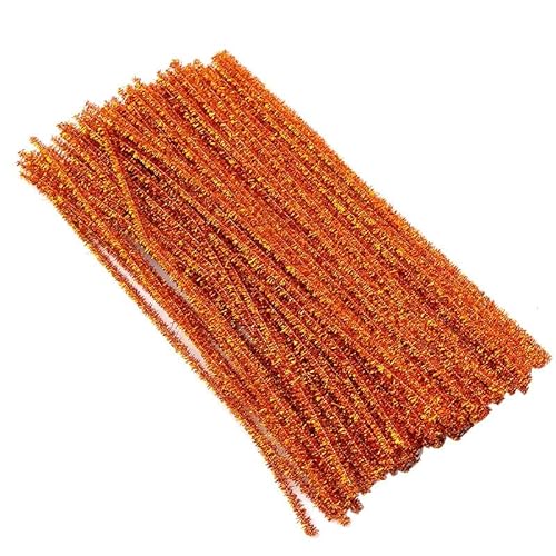 100 Stück Glitzer Pfeifenreiniger Chenilledraht 6 MM * 30 cm Pfeifenputzer Bunt Zum Basteln Chenille Stiel Biegeplüsch Pfeifenputzerdraht für Kinder Zum Basteln Handwerk Dekorationen -Orange 100 Stück Glitzer Pfeifenreiniger Chenilledraht 6 MM * 30 cm Pfeifenputzer Bunt Zum Basteln Chenille Stiel Biegeplüsch Pfeifenputzerdraht für Kinder Zum Basteln Handwerk Dekorationen -Orange von PTNKUIIY
