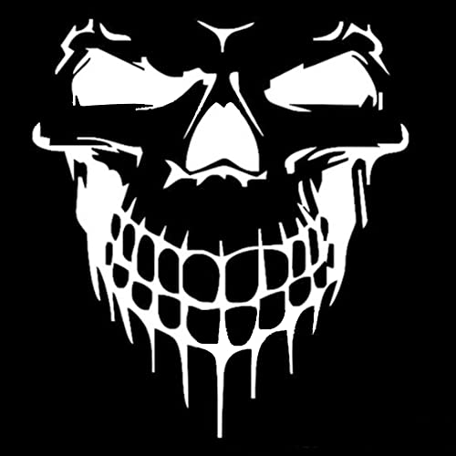 2 Stück 3D Totenkopf Autoaufkleber Vinyl Wasserdichte Auto Aufkleber Reflektierender Lustiger Autoaufkleber Selbstklebender Aufkleber Universal Grafik Aufkleber Motorhaube Sticker Heckscheibe Weiß 2 Stück 3D Totenkopf Autoaufkleber Vinyl Wasserdichte Auto Aufkleber Reflektierender Lustiger Autoaufkleber Selbstklebender Aufkleber Universal Grafik Aufkleber Motorhaube Sticker Heckscheibe Weiß von PTNKUIIY