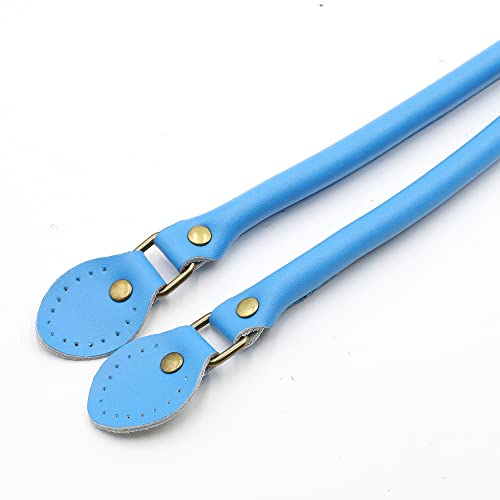 2 Stücke PU Leder Taschengriff Taschenriemen,50cm Handtasche Riemen Ersatzriemen Abnehmbar Taschenhenkel Taschenzubehör Lederhänkel für Taschen Handtaschen Brieftasche DIY Zubehör,Blau 2 Stücke PU Leder Taschengriff Taschenriemen,50cm Handtasche Riemen Ersatzriemen Abnehmbar Taschenhenkel Taschenzubehör Lederhänkel für Taschen Handtaschen Brieftasche DIY Zubehör,Blau von PTNKUIIY