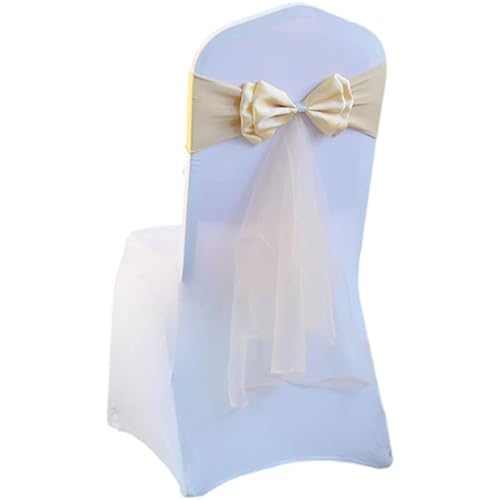 PTNKUIIY 2 Stücke Stuhlschleife Satin Schärpe Hochzeit Stuhl Bogen Stuhlschärpen Stuhlhussen Stuhl Schärpe Hochzeitsdeko Satinschleife Stuhlbezug Dekoration für Hochzeit Party Geburtstag -Sekt von PTNKUIIY