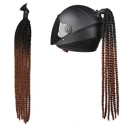 PTNKUIIY Motorrad Helm Zöpfe, Helm Haar Zubehör mit Saugnapf Haarschmuck für Fahrrad Motorrad Roller Helm Zubehör von PTNKUIIY