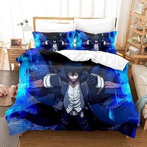 PTNQAZ Anime My Hero Academia Bettwäsche-Set, 3D-Druck, Bettbezüge, Sets mit Kissenbezügen, Doppelbett, King-Size-Größe, Bettbezüge (Einzelbett, 2) von PTNQAZ