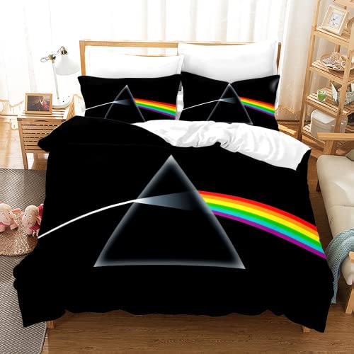 PTNQAZ Pink Floyd Bettwäsche-Set UK Rock Band Bettbezug bequeme Tagesdecken Queen King Size Schlafzimmer Dekor (King,1) von PTNQAZ