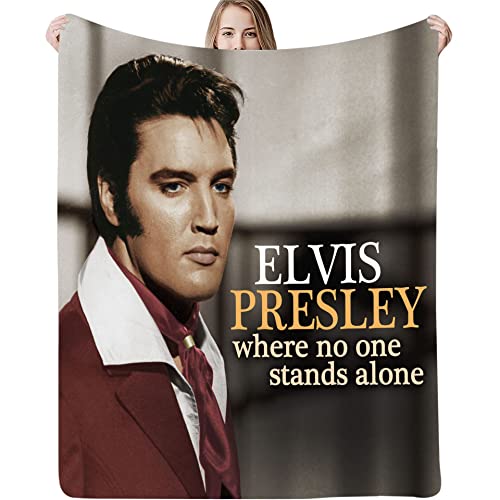 PTNQAZ Warme Elvis Presley Überwurfdecke für Jungen Mädchen Kinderzimmer Bett Sofa leichte Flanelldecke Couchbezug (150 x 200 cm, 6) von PTNQAZ