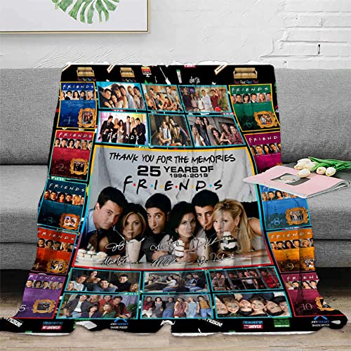 PTNQAZ Winter Warm Friends TV-Show Überwurfdecke für Schlafzimmer, Bett, Sofa, leichte Flanelldecke, Couchbezug (150 x 200 cm, 5) von PTNQAZ