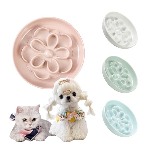 Anti-Schling Fressnapf Katze aus Melamin - Labyrinth Futternapf für langsames Fressen - Katzennapf für Trocken- & Nassfutter - Spülmaschinenfest - 16 x 2,5 cm - Rosa Anti-Schling Fressnapf Katze aus Melamin - Labyrinth Futternapf für langsames Fressen - Katzennapf für Trocken- & Nassfutter - Spülmaschinenfest - 16 x 2,5 cm - Rosa von PTOBER