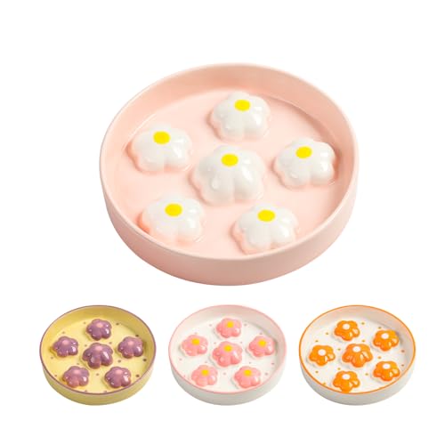 Antischlingnapf für Katzen aus Keramik - Interaktiver Fressnapf im Labyrinth-Design - Langsames Fressen gegen Erbrechen - Bunter Napf mit Blumenmuster - 16 x 3 cm Antischlingnapf für Katzen aus Keramik - Interaktiver Fressnapf im Labyrinth-Design - Langsames Fressen gegen Erbrechen - Bunter Napf mit Blumenmuster - 16 x 3 cm von PTOBER
