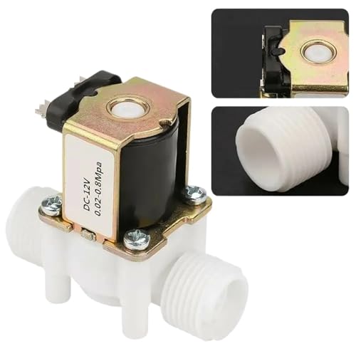 1/2" 3/4" Plastic Solenoid Valve DC12V 24V AC220V Male Thread Water Control Valve Water Pneumatic Pressure Controller Switch(1-2 AC220V) von PTQDBTGCT