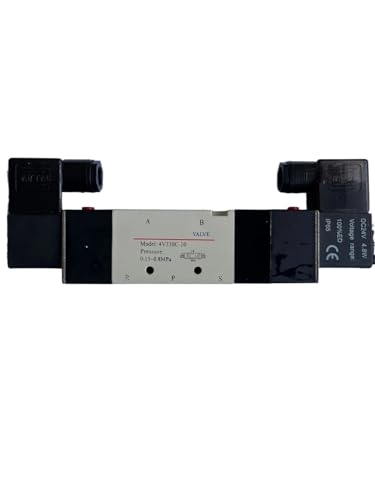 4V330C-10 4V330E-10 4V330 5Way 3Position Dual Magnet Pneumatische Luft Ventil 3/8 "BSPT Marke Neue DC12V, DC24V oder AC110V AC220V(Transparent,DC24V) von PTQDBTGCT
